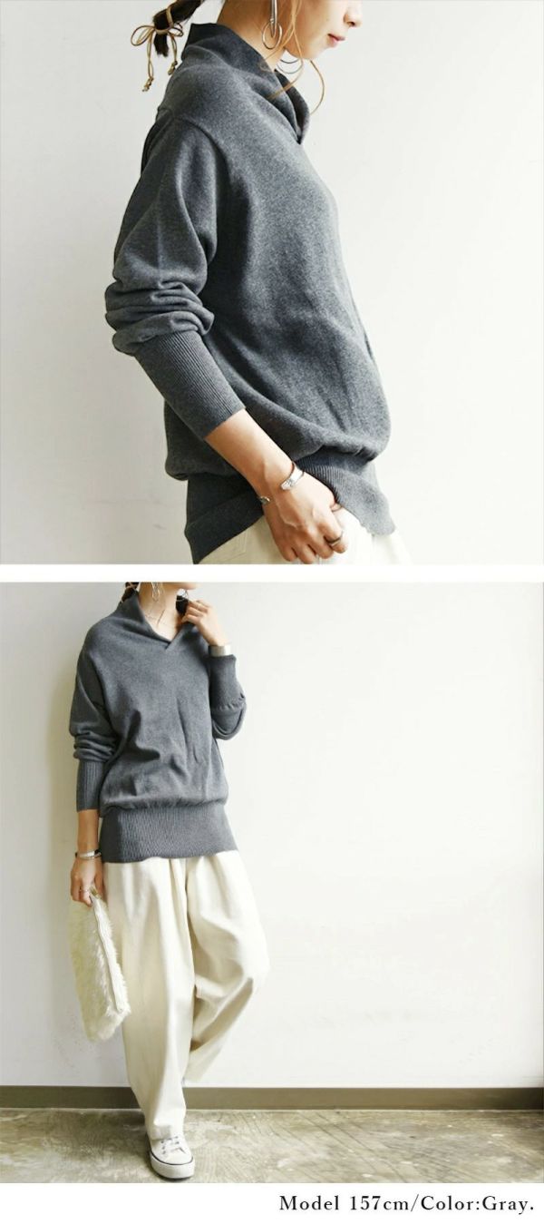 Afiit コットンニット ブラック COTTON KNIT PULLOVER BLACK | FUDGE UP NOTHING