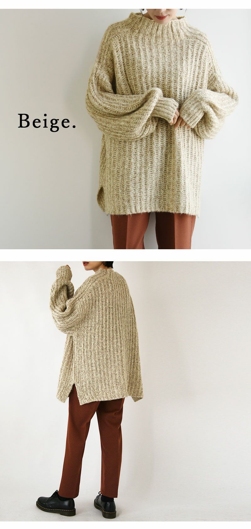 ローゲージミックスカラーニット M L 【メール便対応不可】 | and it_