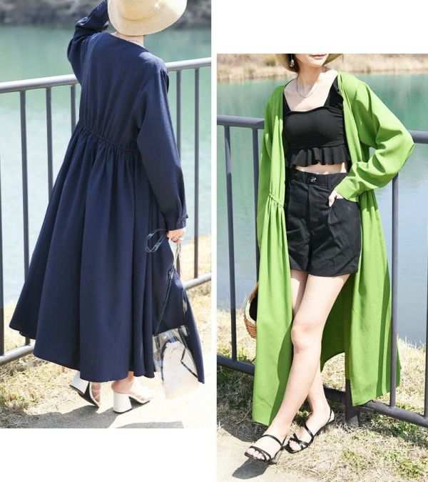 デイリーラッシュガードカシュクールワンピース M-L 【メール便対応