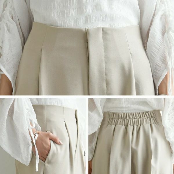 新品定価約5万円タグ付き イタリア製 履き心地抜群ハイウエストリネンパンツ SENSE OF PLACE by URBAN RESEARCH（センスオブプレイスバイアーバン